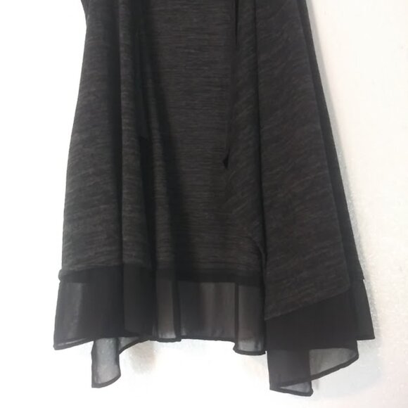 Logo by Lori Goldstein women's size S gray marbled sleeveless cardigan sweater - Picture 3 of 13